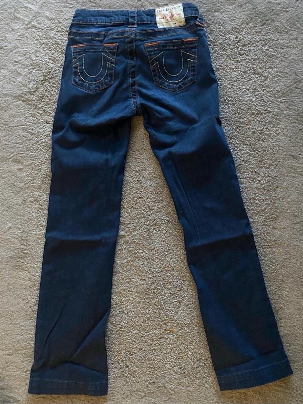 True Religion “Billie” Mid Rise Straight Leg Jeans